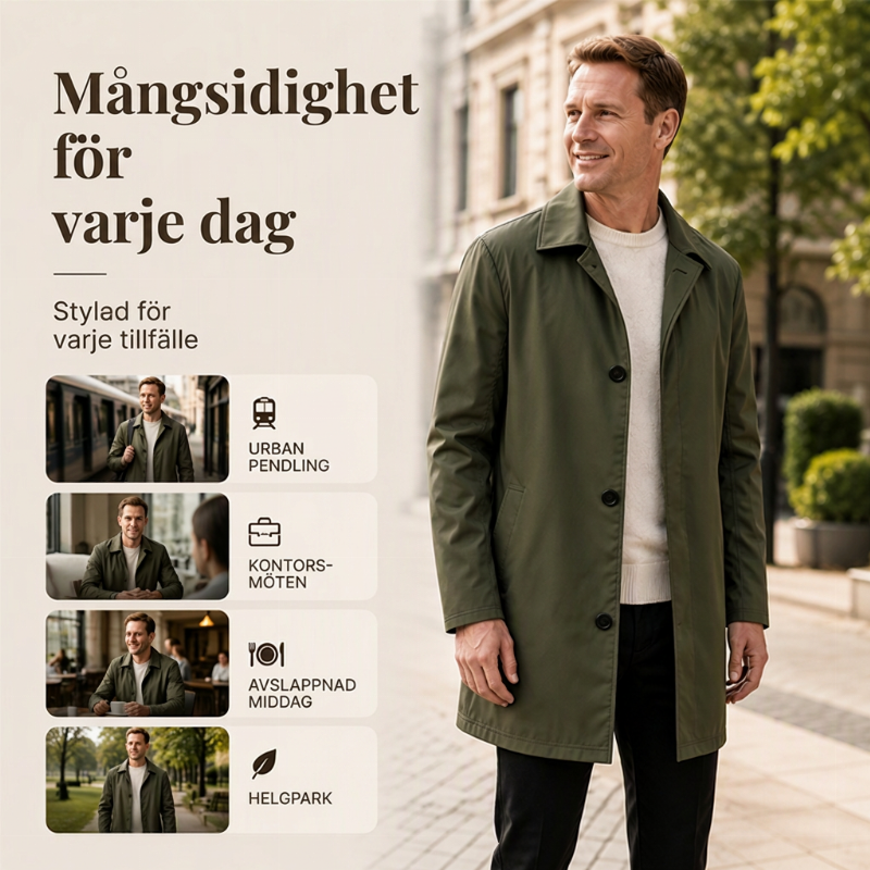 📦 Över 500 paket skickas varje dag – helt otroligt! Enfärgad, enkelradig herrrock i medellängd
