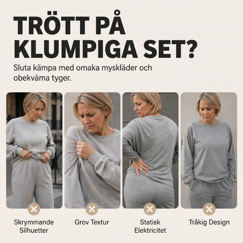 Stickad tvådelad set för kvinnor: tröja och midiklänning
