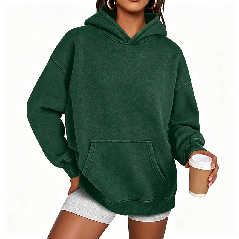 ⌛Tidsbegränsat erbjudande – Unisex-hoodie i avslappnad stil, oversized, med acid wash-effekt