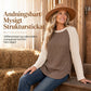 🔥Populär produkt! ✨Raglan-tröja med långa ärmar i western- och ranchstil för damer, i strukturerat våffelstickat tyg och med rundad nederkant