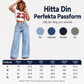 Damhoodiga trendsatta jeans med asymmetrisk överlappning och vid ben