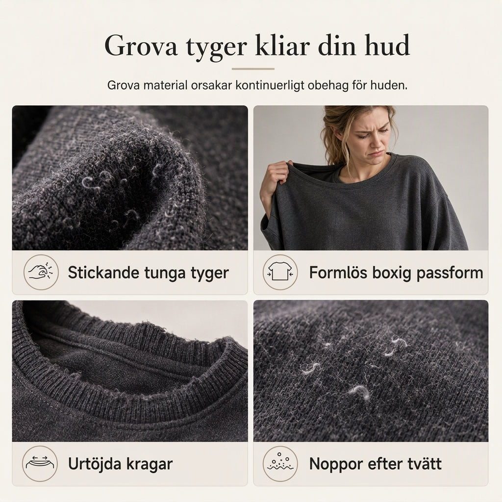 ✨Tröja med rund halskant och musselkantad fåll för kvinnor
