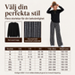 🖤Black Friday – Förhandstillgång: 50 % Rabatt🖤Damsätt i vardagsstil med crewneck-topp och mönstrade byxor