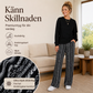 🖤Black Friday – Förhandstillgång: 50 % Rabatt🖤Damsätt i vardagsstil med crewneck-topp och mönstrade byxor