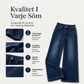 🖤Black Friday – Förhandstillgång: 40 % Rabatt🖤 Högt midjade, bredbenta stretchjeans för kvinnor
