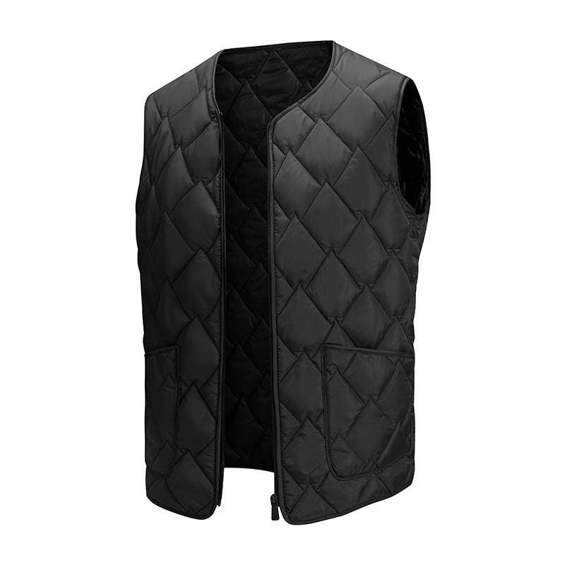 🖤Black Friday – Förhandstillgång: 40 % Rabatt🖤Varmt vinterväst i diamantkviltat tyg för män