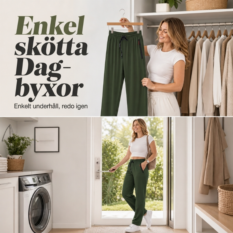 Smidiga och bekväma pendlingsbyxor för kvinnor