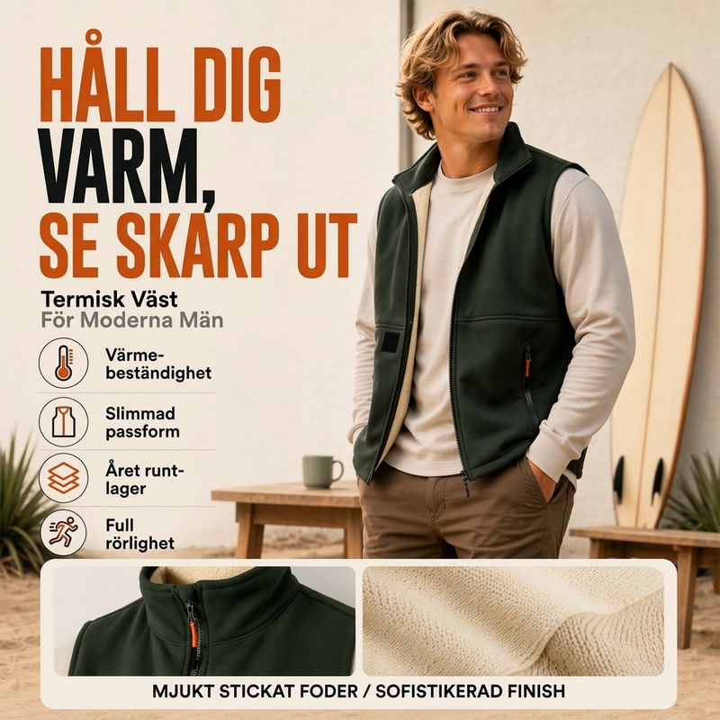🖤Black Friday – Förhandstillgång: 40 % Rabatt🖤❄️ Unisex-vinterväst med plyschfoder – mysig, varm och passar alltid