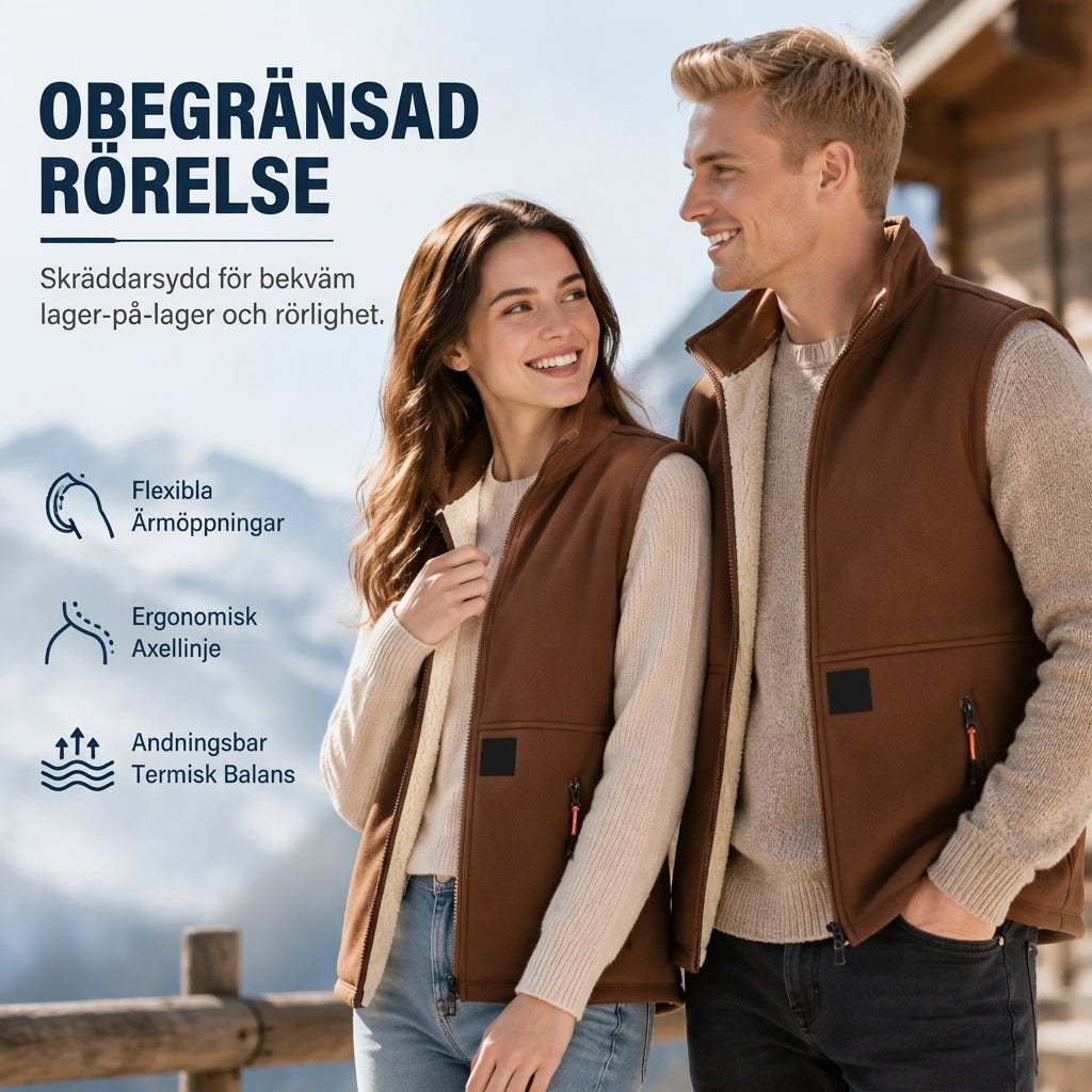 🖤Black Friday – Förhandstillgång: 40 % Rabatt🖤❄️ Unisex-vinterväst med plyschfoder – mysig, varm och passar alltid