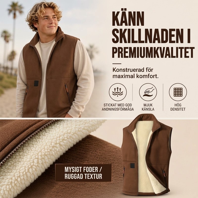 🖤Black Friday – Förhandstillgång: 40 % Rabatt🖤❄️ Unisex-vinterväst med plyschfoder – mysig, varm och passar alltid