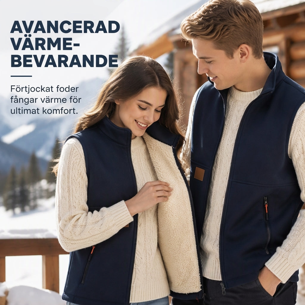 🖤Black Friday – Förhandstillgång: 40 % Rabatt🖤❄️ Unisex-vinterväst med plyschfoder – mysig, varm och passar alltid