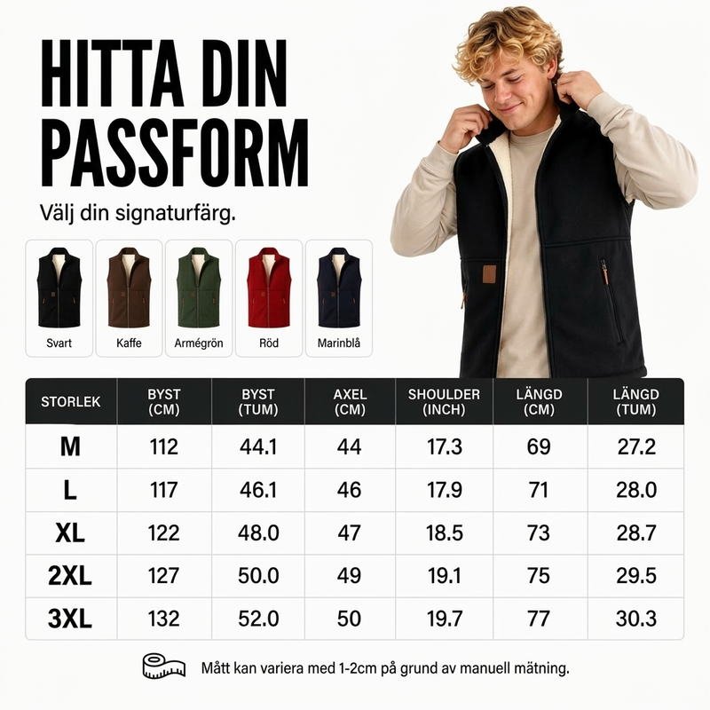 🖤Black Friday – Förhandstillgång: 40 % Rabatt🖤❄️ Unisex-vinterväst med plyschfoder – mysig, varm och passar alltid