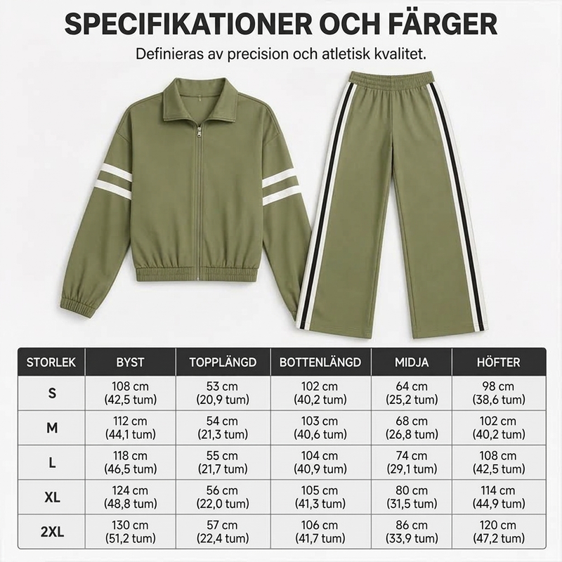 Set med ledig sweatshirt och vida byxor för kvinnor