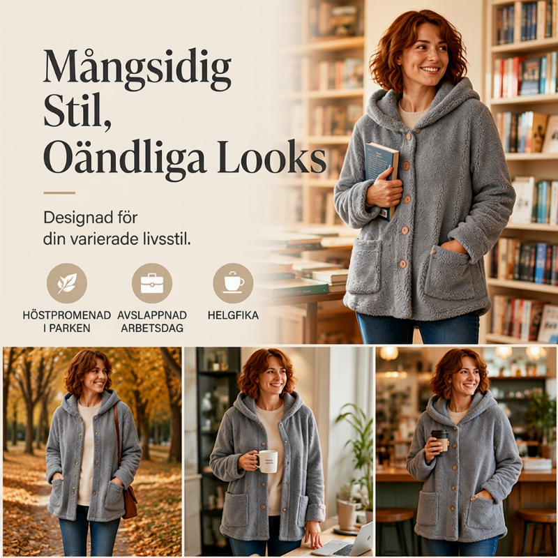 ⏰Sista dagen!🧥Mysig vinterjacka med huva för damer – varm, vattenavvisande och lätt att kombinera med andra plagg ❄️