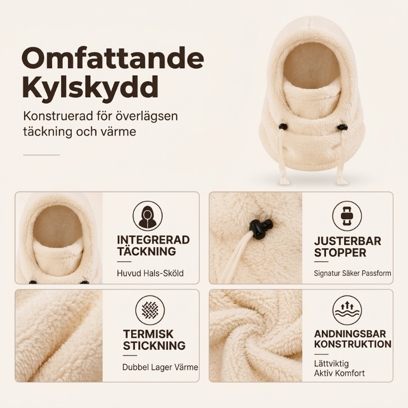 🧢Vindtät termisk cykelbalaklava för barn