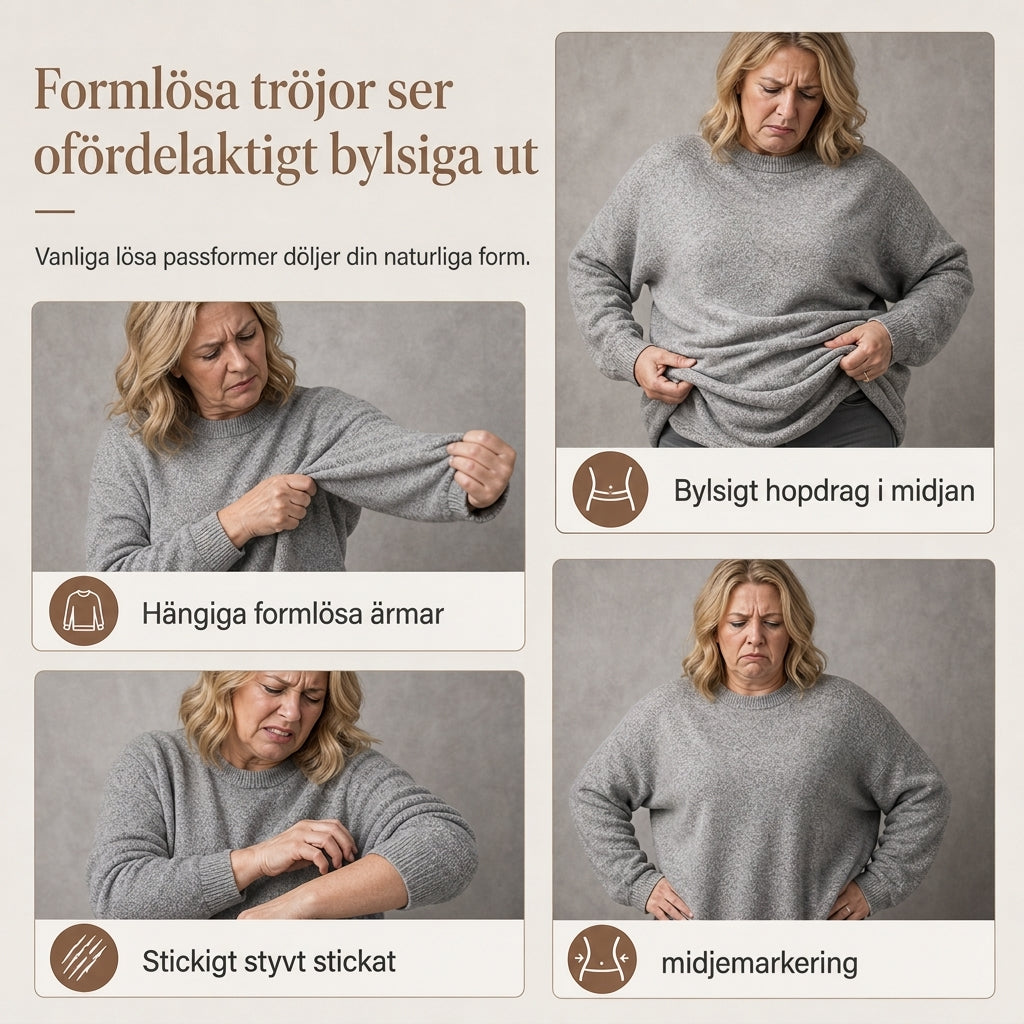 📢🎉50 % rabatt!!!🛍️✨Avslappnad, ledig damtröja med rund hals, långa ärmar, nedfallande axlar, fladdermusärmar och volanger på sidorna