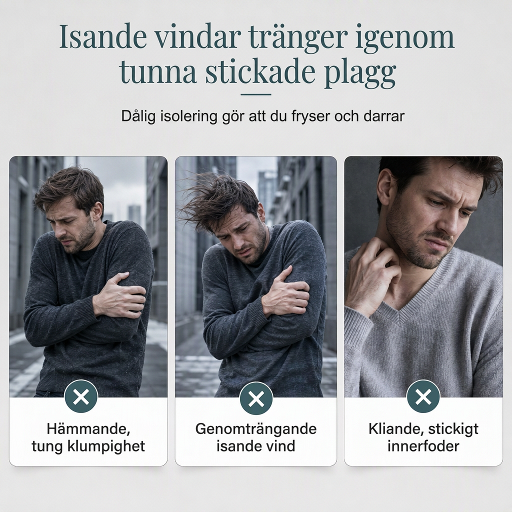 Vintertröja för män med huva, fleecefoder, rutigt stickad cardigan, tjock långärmad kappa