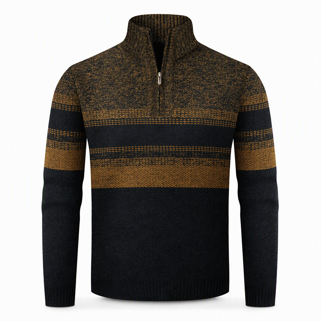 Vintertröja för män med huva, fleecefoder, rutigt stickad cardigan, tjock långärmad kappa