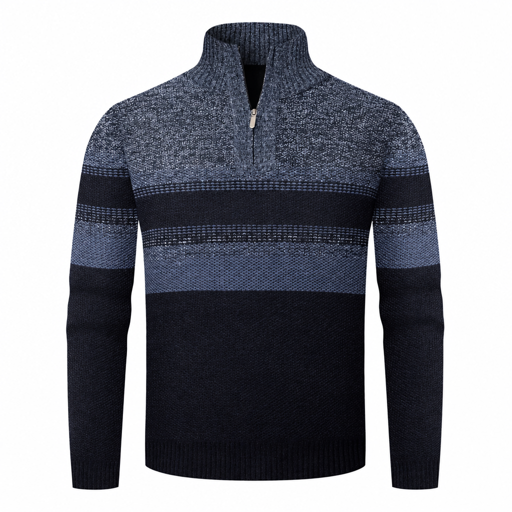Vintertröja för män med huva, fleecefoder, rutigt stickad cardigan, tjock långärmad kappa