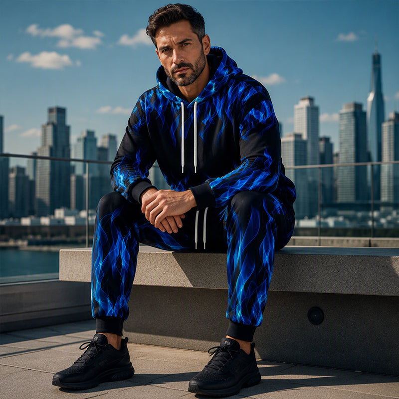 ✈️Fri frakt🔥 50 % RABATT IDAG! 🧥 Set med huvtröja och byxor för män – mysig komfort, urban stil och modern look för vardagen ✨