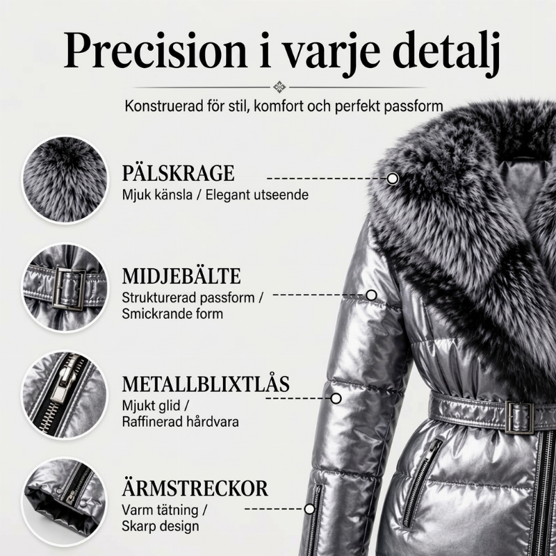💰 Halva priset! 🧥 Väddad jacka för kvinnor med konstpälsad krage – varm, mjuk, stilren, perfekt för kalla vinterdagar. ✨