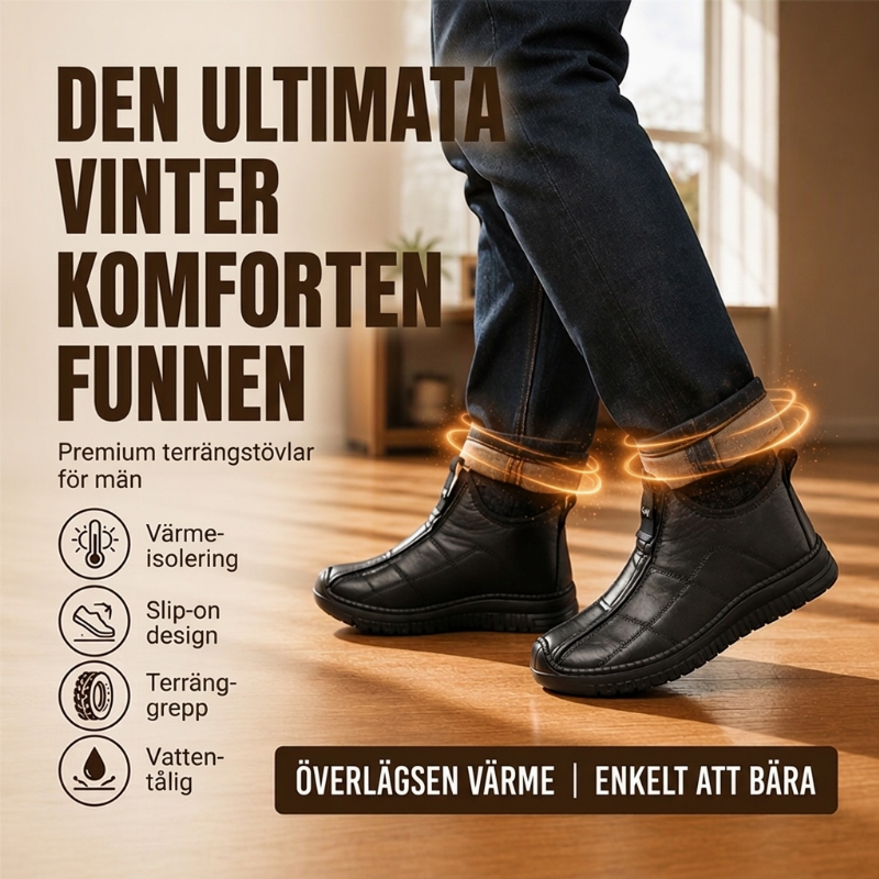 ❄️ Vintererbjudande ✨ Herrskor med plyschfoder och halkskydd – Varma och bekväma vandringsskor för kalla dagar