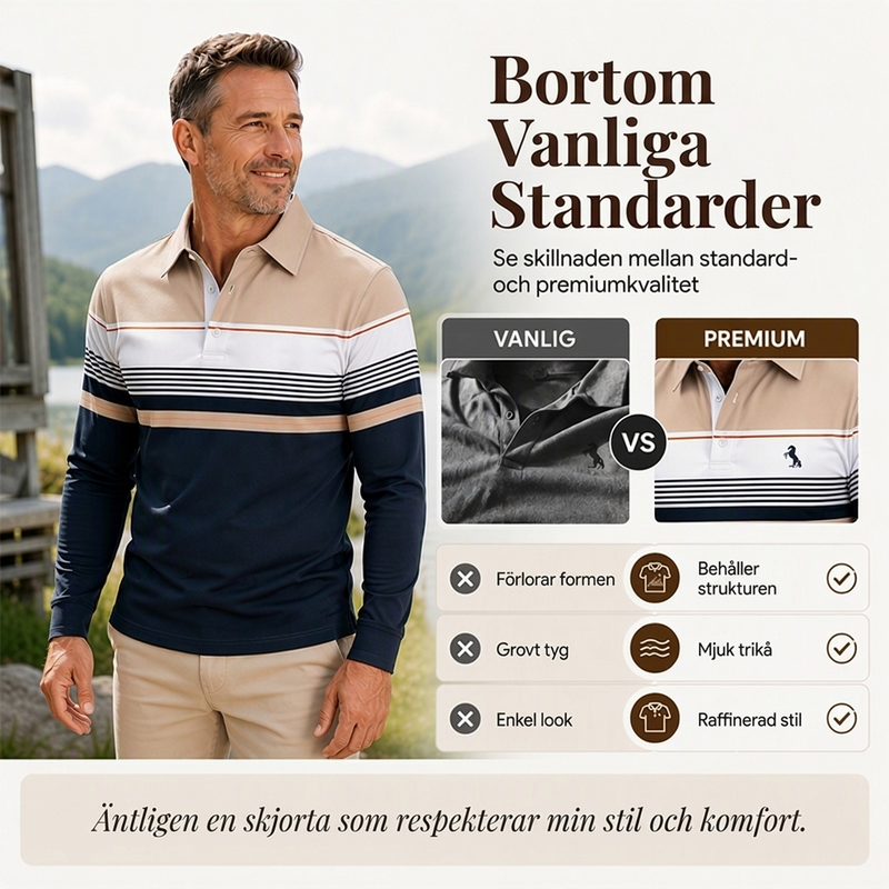 📢🎉50 % rabatt!!!🛍️✨Klassisk randig topp med färgblock i herrstorlekar