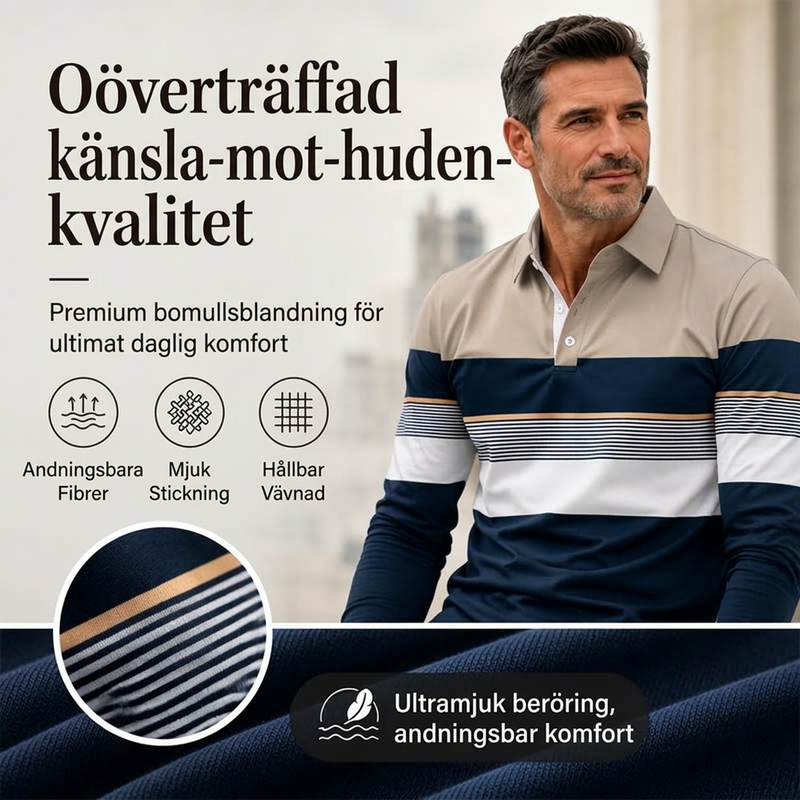 📢🎉50 % rabatt!!!🛍️✨Klassisk randig topp med färgblock i herrstorlekar