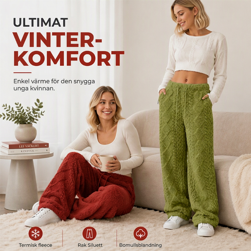 📢🎉50 % rabatt!!!🛍️✨Mysig värme och avslappnad komfort – Fodrade dambyxor
