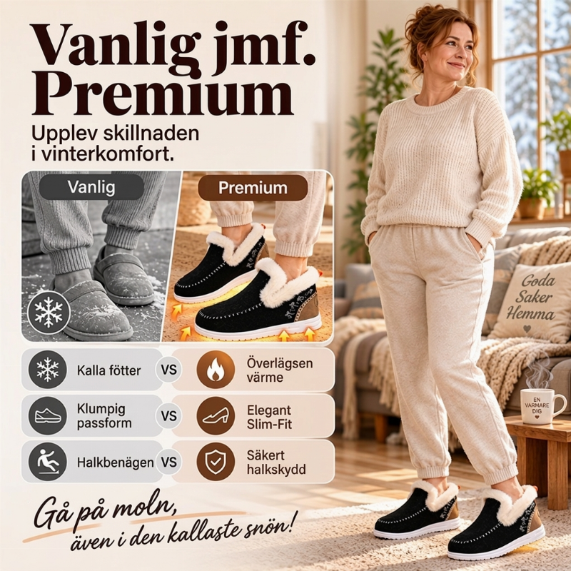 ❄️ Vinterskor för kvinnor med plymfoder för snö – varma, bekväma och perfekta för kalla vinterdagar, nu till halva priset! ✨