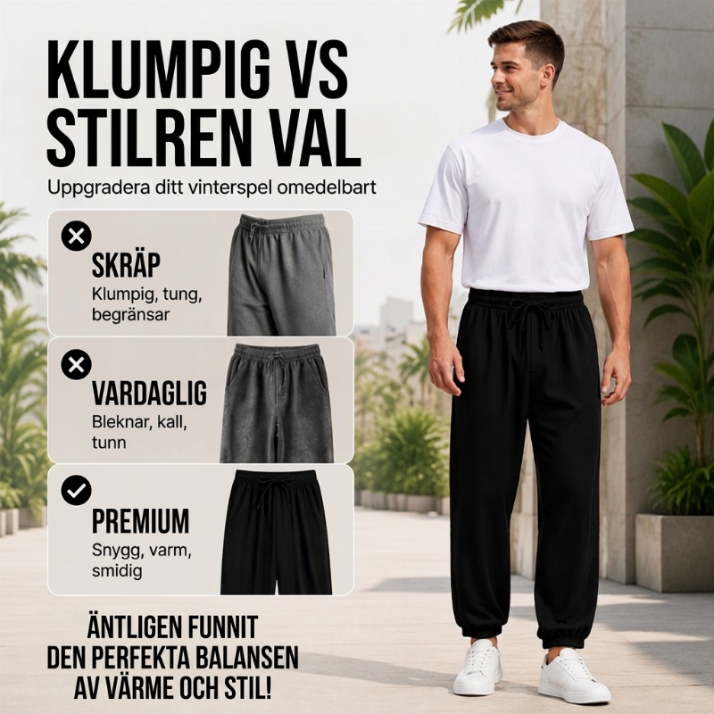 Unisex vindtäta och snabbtorkande byxor med plyschfoder