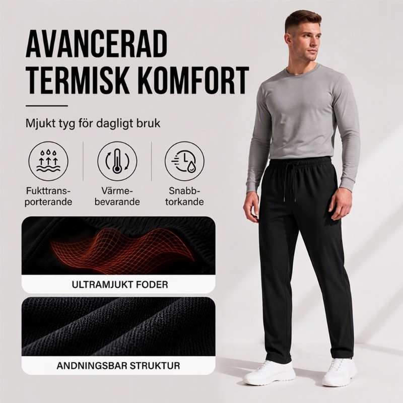 Unisex vindtäta och snabbtorkande byxor med plyschfoder