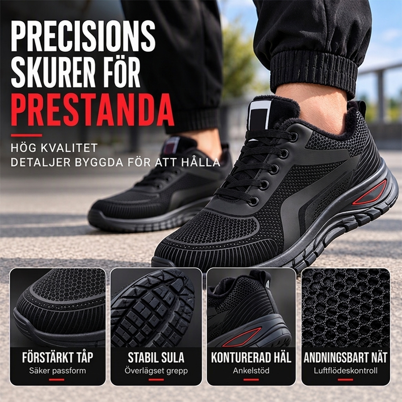 Termiska Utility-Sneakers för Män – Halkfria, Andningsbara & Lätta för Vinter