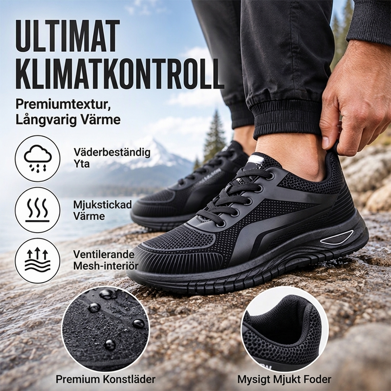 Termiska Utility-Sneakers för Män – Halkfria, Andningsbara & Lätta för Vinter