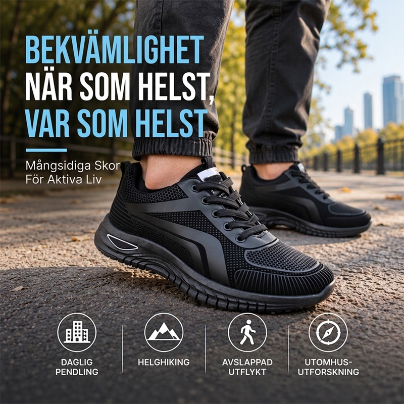 Termiska Utility-Sneakers för Män – Halkfria, Andningsbara & Lätta för Vinter