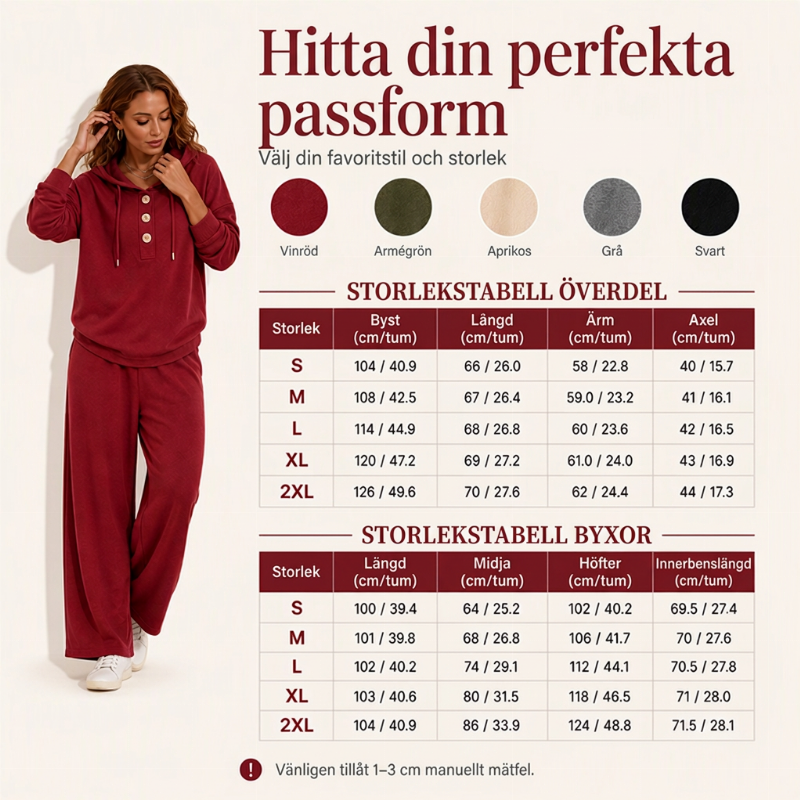✈️Fri frakt✨ Ny kollektion 🤍 Set med damhoodie och loungebyxor – bekväm passform, avslappnad stil och perfekt för avslappnade dagar