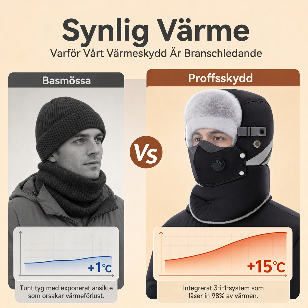 📦 Över 500 paket skickas varje dag! Vindtät, varm vintermössa i trapper-stil med inbyggd ansiktsmask