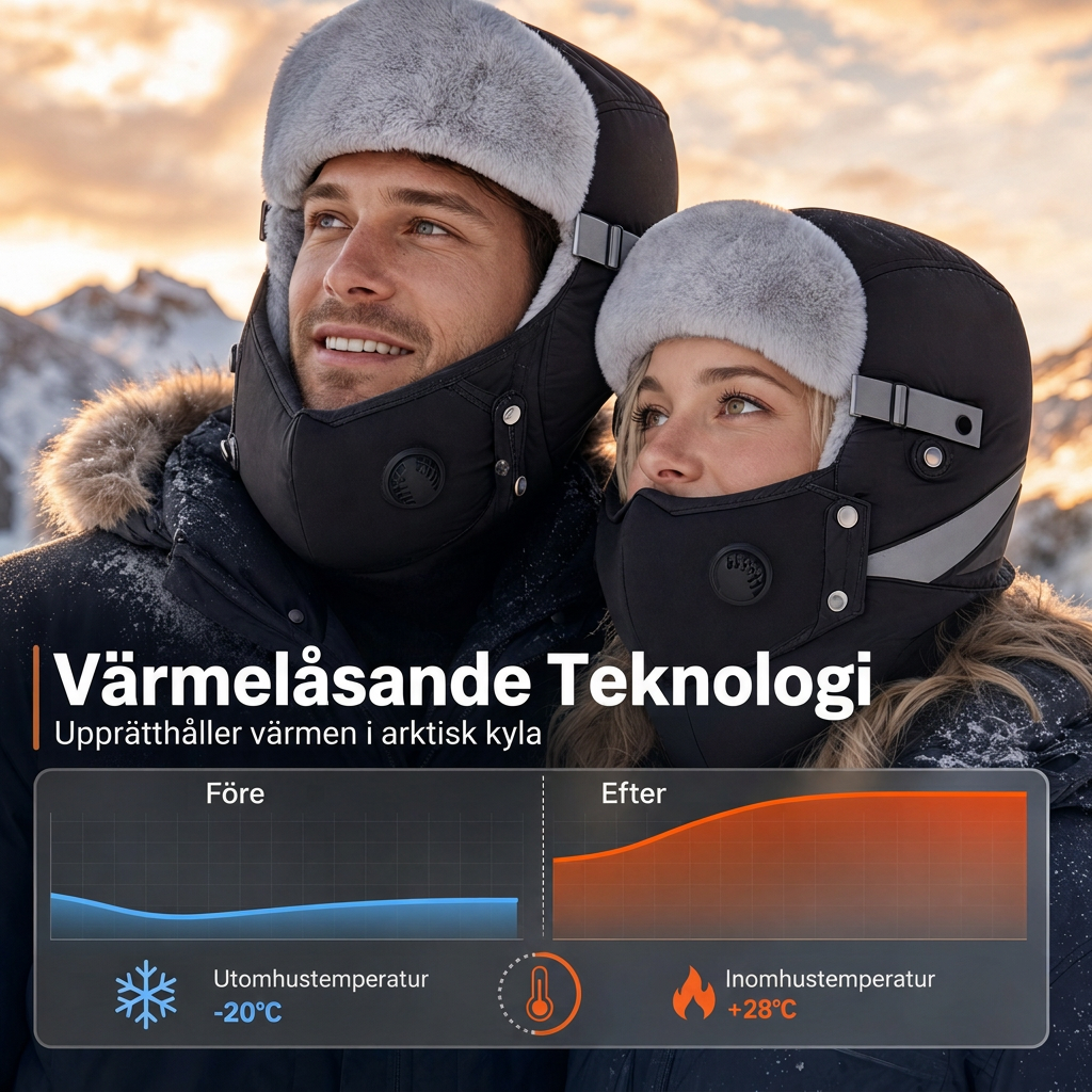 📦 Över 500 paket skickas varje dag! Vindtät, varm vintermössa i trapper-stil med inbyggd ansiktsmask