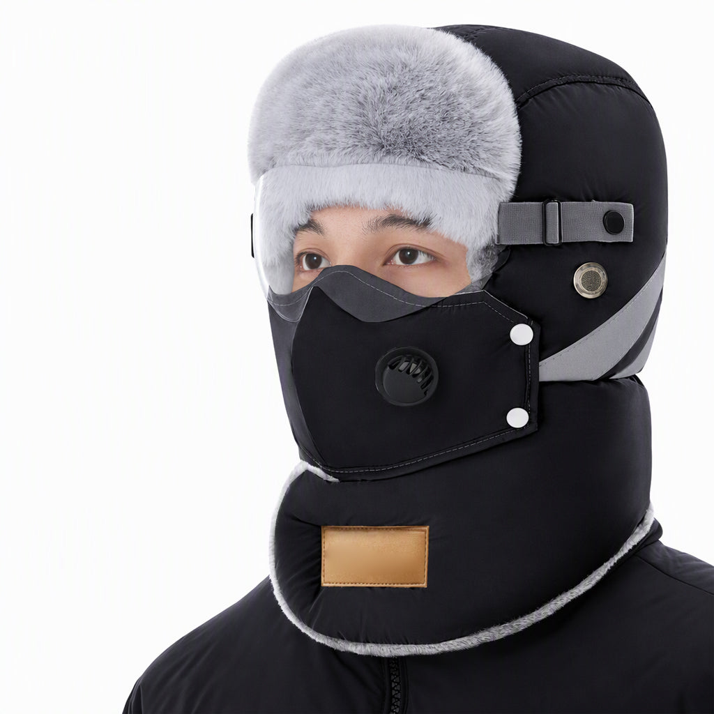 📦 Över 500 paket skickas varje dag! Vindtät, varm vintermössa i trapper-stil med inbyggd ansiktsmask