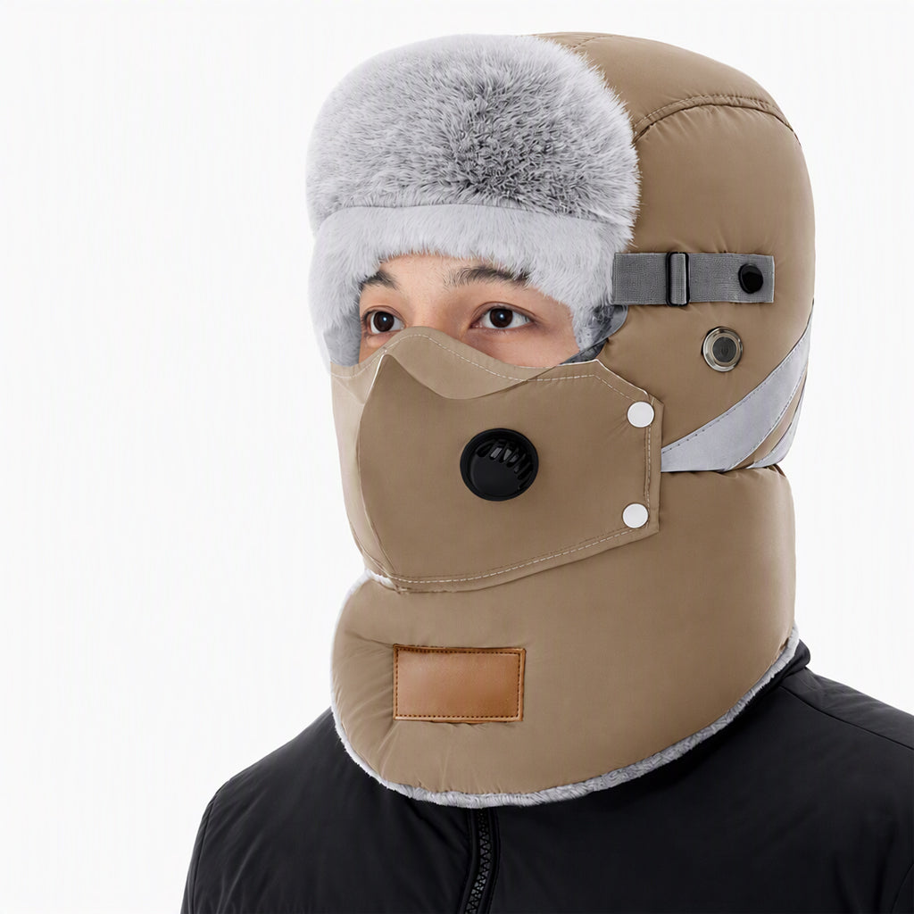 📦 Över 500 paket skickas varje dag! Vindtät, varm vintermössa i trapper-stil med inbyggd ansiktsmask