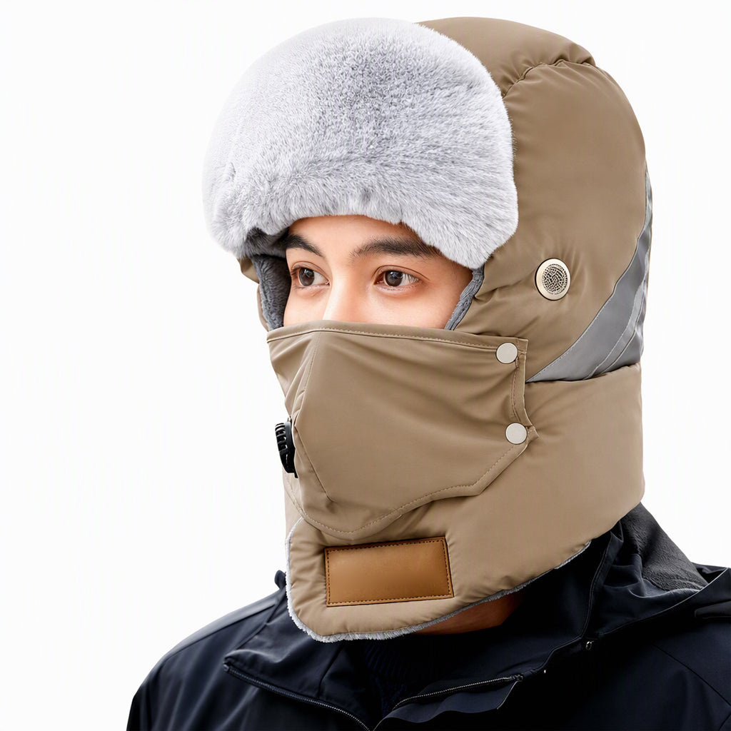 📦 Över 500 paket skickas varje dag! Vindtät, varm vintermössa i trapper-stil med inbyggd ansiktsmask