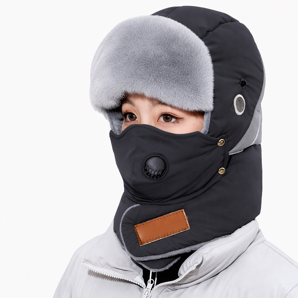📦 Över 500 paket skickas varje dag! Vindtät, varm vintermössa i trapper-stil med inbyggd ansiktsmask