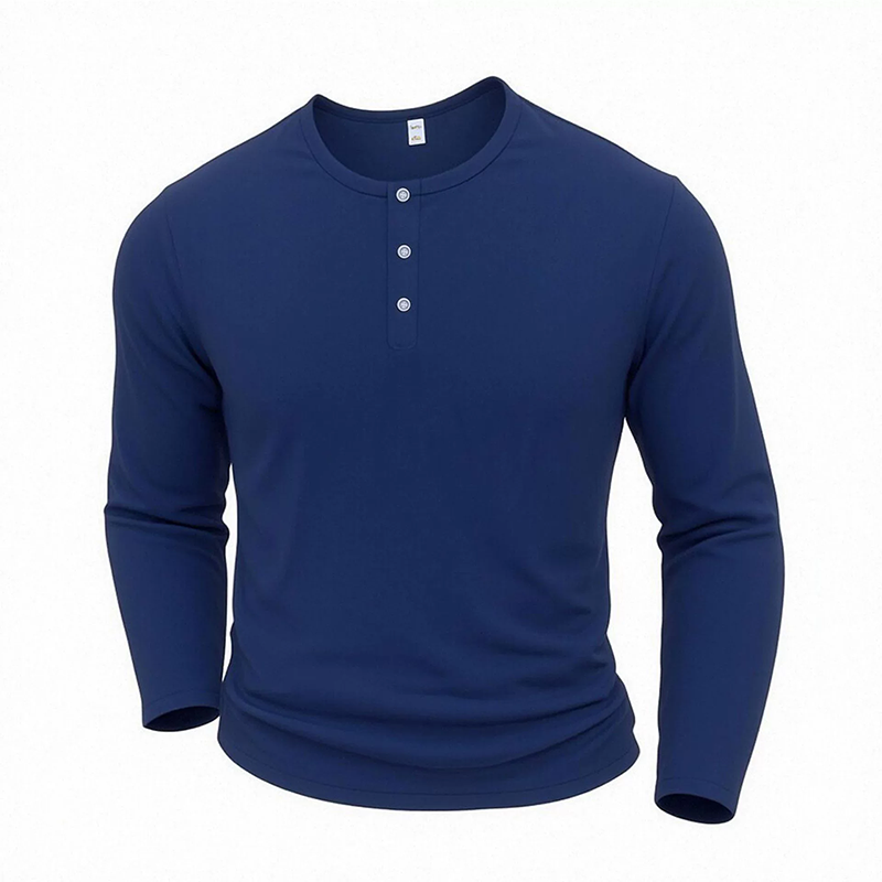 🔥 50 % RABATT! 👔 Henley-skjorta för män med långa ärmar – elegant casual stil, komfort och mångsidighet för vardagen