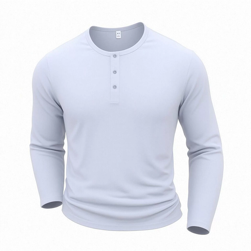 🔥 50 % RABATT! 👔 Henley-skjorta för män med långa ärmar – elegant casual stil, komfort och mångsidighet för vardagen