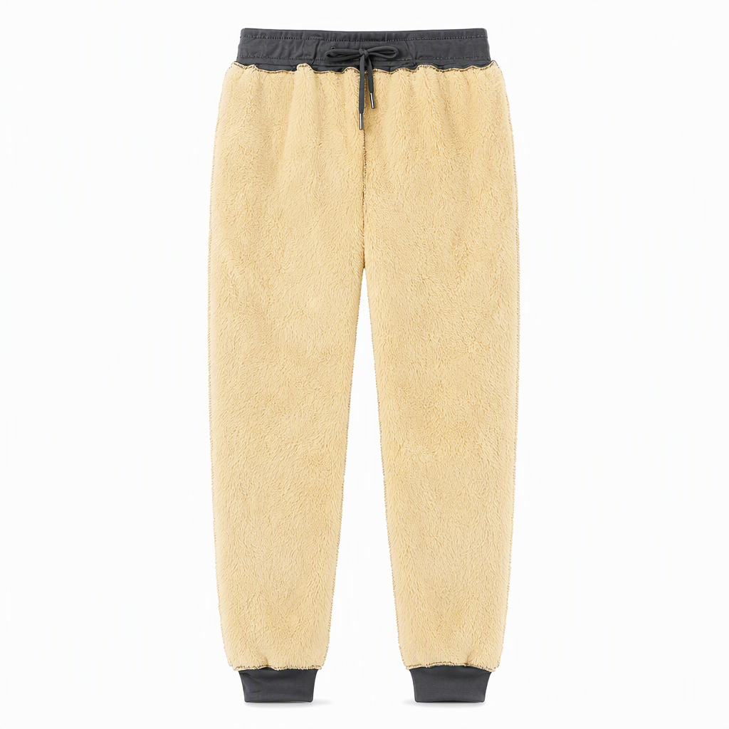 🔥Populär produkt! ✨Unisex-joggingbyxor med lös passform och sherpa-fleecefoder, varma vinterbyxor för fritiden med fickor med dragkedja