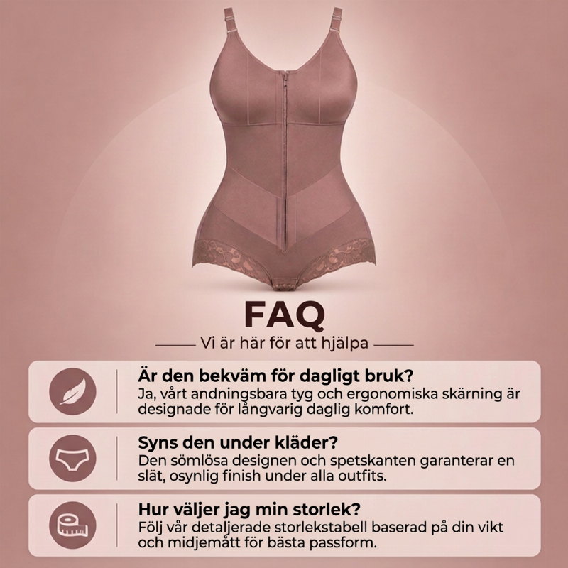 ✨ Smickrande passform 💖 Shapewear-bodysuit för damer i stora storlekar – bekväm magkontroll, stöd och en slät silhuett 👗