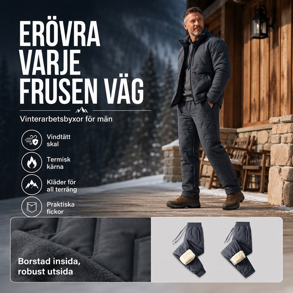 Värmande vinterbyxor utomhus, unisex