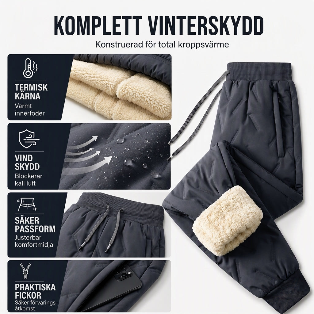 Värmande vinterbyxor utomhus, unisex