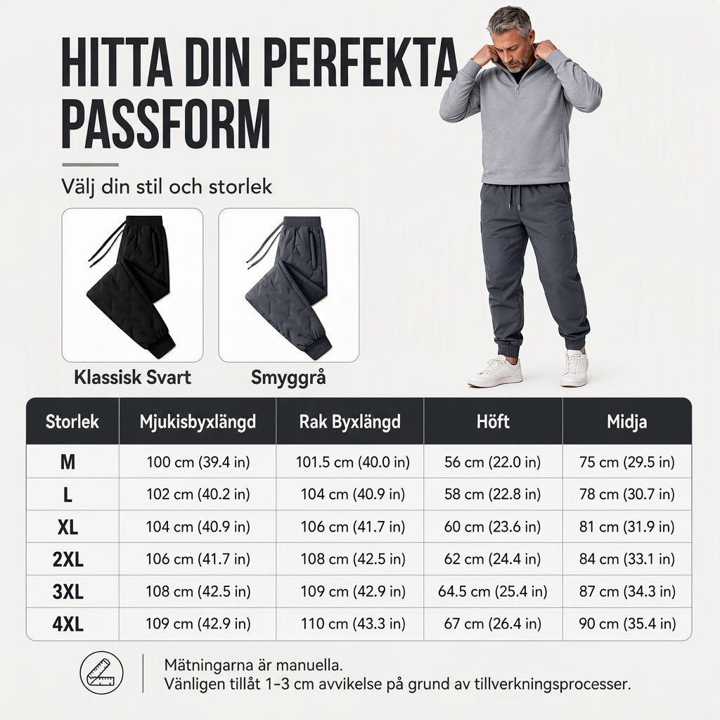 Värmande vinterbyxor utomhus, unisex