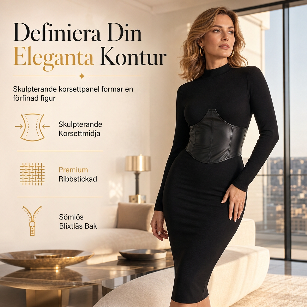 💰 Halva priset! 👗 Kvinnors rundhalsade långärmade patchwork-klänning med slim fit bodycon – elegant, bekväm och mångsidig, perfekt för fest och vardag. ✨